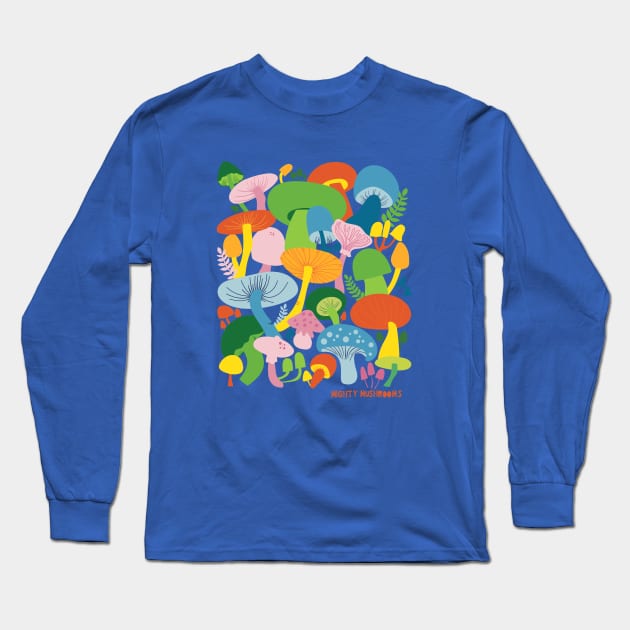 The Mighty Mushroom! Long Sleeve T-Shirt by Loo McNulty Design